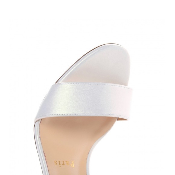 CHRISTIAN LOUBOUTIN NAPPA MULTIPOT 100 SANDALS 37 SNOW WHITE - Picture 6 of 11